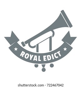 Trumpet logo. Simple illustration of trumpet vector logo for web