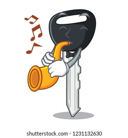 With trumpet mascot ilustration featuring on car key