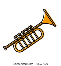 Funny Trumpet Cartoon Style Vector Stock Vector (Royalty Free) 559416982