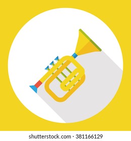 trumpet music instrument flat icon