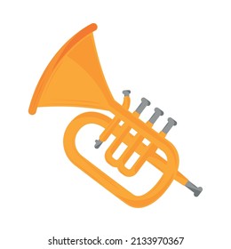 trumpet music instrument icon isolated