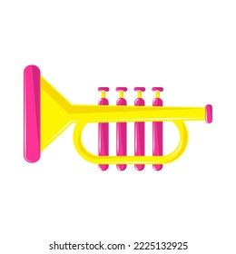 trumpet music instrument icon isolated