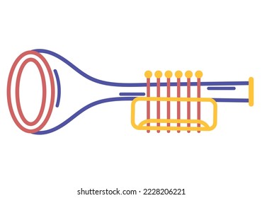 trumpet music instrument icon isolated