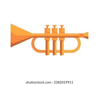 trumpet music instrument icon isolated