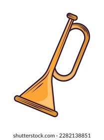 trumpet music instrument icon isolated