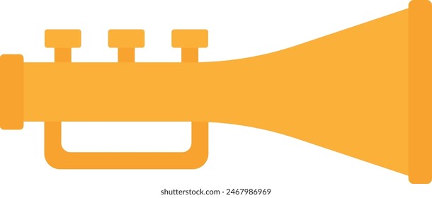 Trumpet Music Instrument Icon Vector Flat Illustration