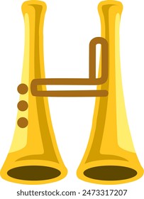 Trumpet Music Instrument Letter Alphabet 