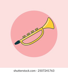 The trumpet music instrument vector