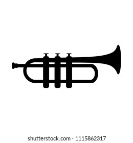 Trumpet music instrument vector icon