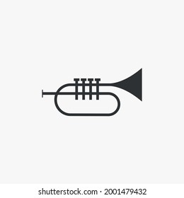 trumpet music instrument vector icon