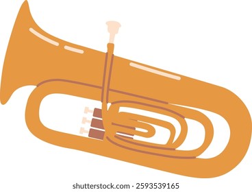 Trumpet music instrument vector illustration