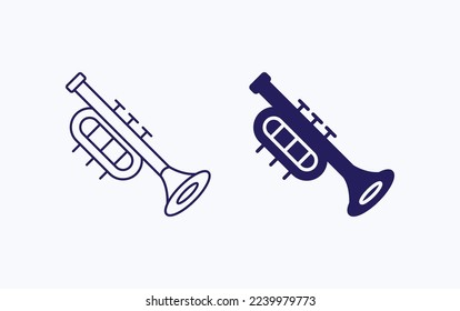 Trumpet music vector illustration icon