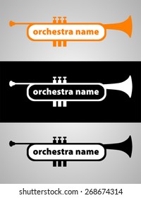 Trumpet / music - vector logo design