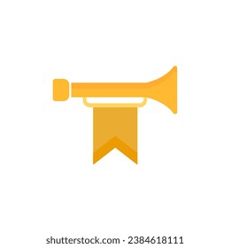 the trumpet is musical icon on a white background, vector illustration