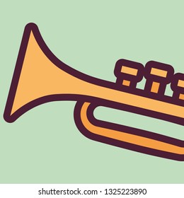 trumpet musical instrument icon