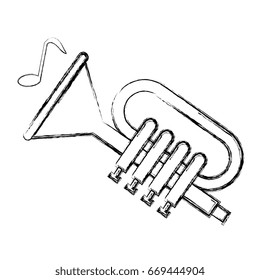 trumpet musical instrument icon