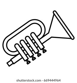 trumpet musical instrument icon