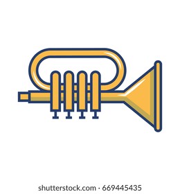 trumpet musical instrument icon