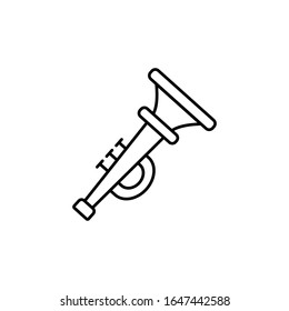 Trumpet, musical instrument icon. Simple line, outline vector elements of Patrick's day icons for ui and ux, website or mobile application