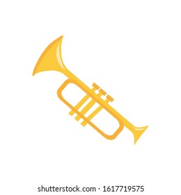 trumpet musical instrument isolated icon vector illustration design