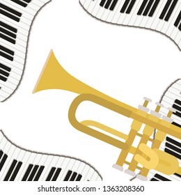 trumpet musical instrument pattern