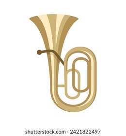 Trumpet musical instrument vector illustration. Classical music instrument.