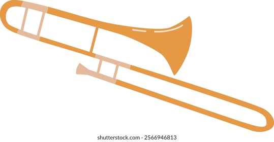 Trumpet musical instrument vector illustration