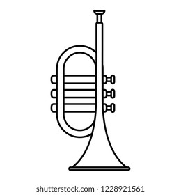 trumpet musical isolated icon