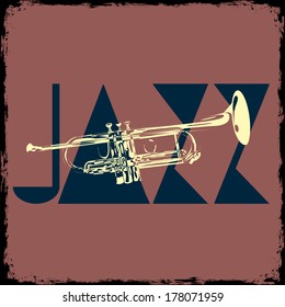 Trumpet - musical vector background
