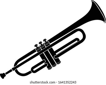 trumpet musician instrument icon vector