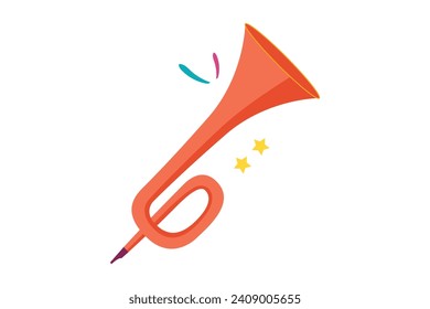 Trumpet New Year Sticker Design