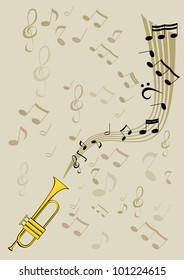 Trumpet and notes