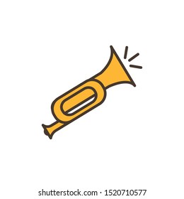 trumpet oktoberfest icon line filled