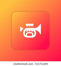 Trumpet orange bright app ui/ux Icon / Logo design