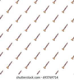 Trumpet pattern in cartoon style. Seamless pattern vector illustration