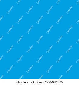 Trumpet pattern vector seamless blue repeat for any use