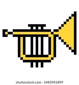 Trumpet in pixel art style