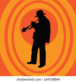 Trumpet Player Vector Illustration