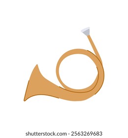 trumpet post horn cartoon. signal  trumpet post horn sign. isolated symbol vector illustration