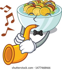 With trumpet ratatouille isolated with in the cartoon