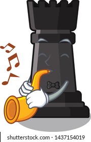 With trumpet rook chess in the character shape