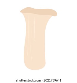 Trumpet royale mushroom vector hand drawn cartoon illustration isolated