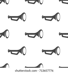 Trumpet seamless pattern. Vector illustration for backgrounds