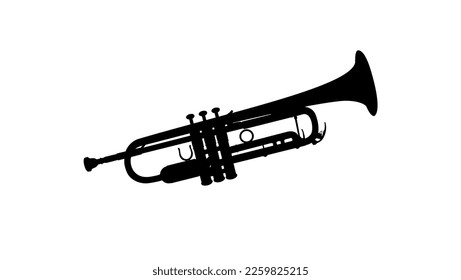 trumpet silhouette, high quality vector