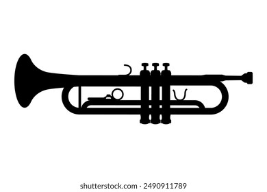 Trumpet silhouette icon symbol vector illustration