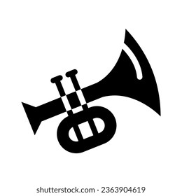 trumpet solid icon illustration vector graphic