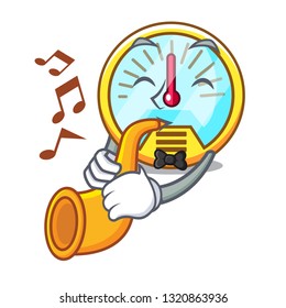 With trumpet speedometer  