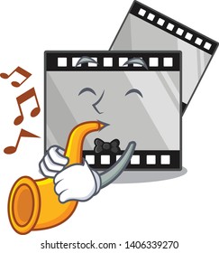 With trumpet stripe movie toys in cartoon shape
