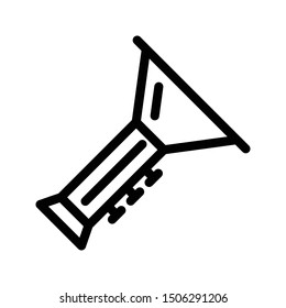 trumpet thin line vector icon
