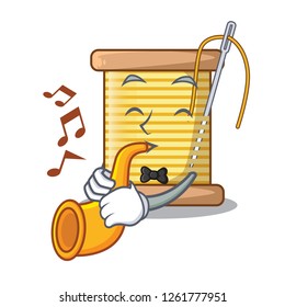 With trumpet thread bobbin isolated on a mascot